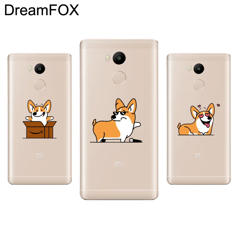 

L493 Super Cute Corgi Soft TPU Silicone Case Cover For Xiaomi Redmi Note 3 4 5 Plus 3S 4A 4X 5A Pro Global