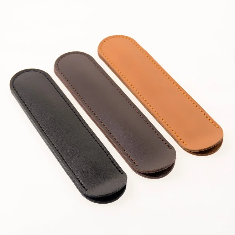 

New Fountain Pen Case Holder Handmade Genuine Leather Pencil Bag Cowhide Vintage Retro Style Accessories For Travel Journal