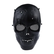 Страйкбол маска череп полная защитная маска-черный