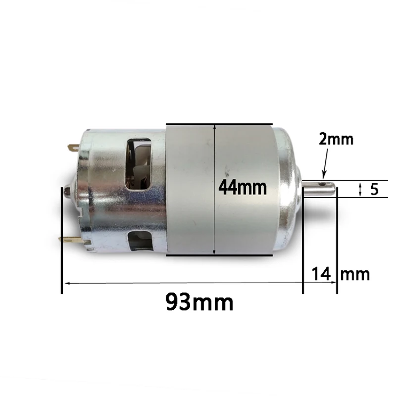 Круглый вал постоянного тока 12 В 3000 об/мин, высокоскоростной двигатель 775, низкий уровень шума, DC 6 в 12 В 24 в 36 В 48 В, большой крутящий момент, шаровой подшипник двигателя, инструменты