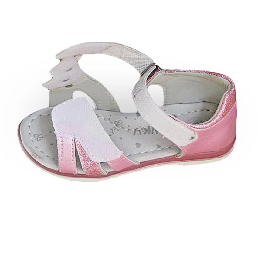 Бесплатная доставка, 1 пара ортопедических сандалий для девочек с цветами, внутренний каблук 15,8-19 см, модная детская обувь