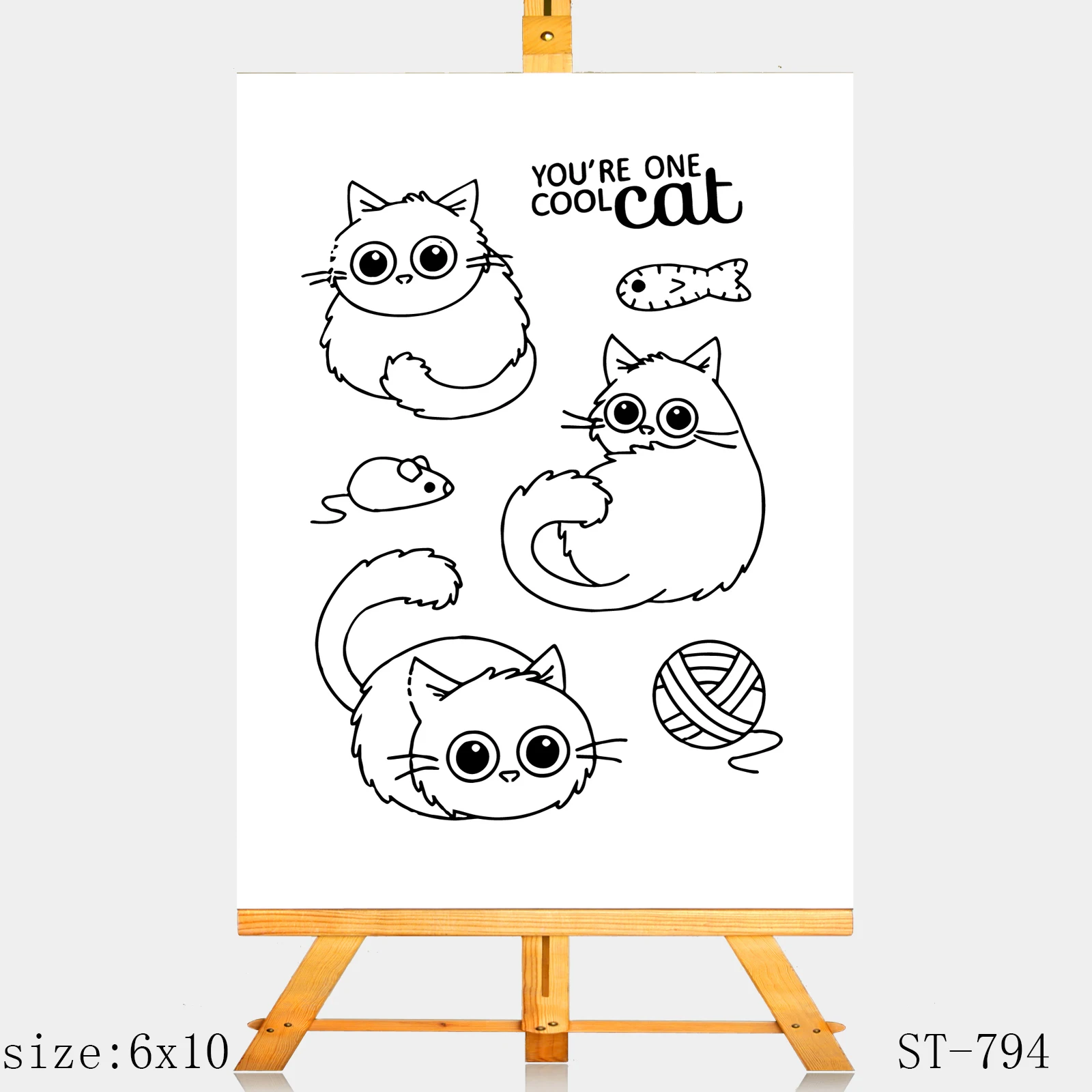 

AZSG Cute Mouse/Cat/Fish Clear Stamps For DIY Scrapbooking Decorative Card making Craft Fun Decoration Supplies 6x10cm