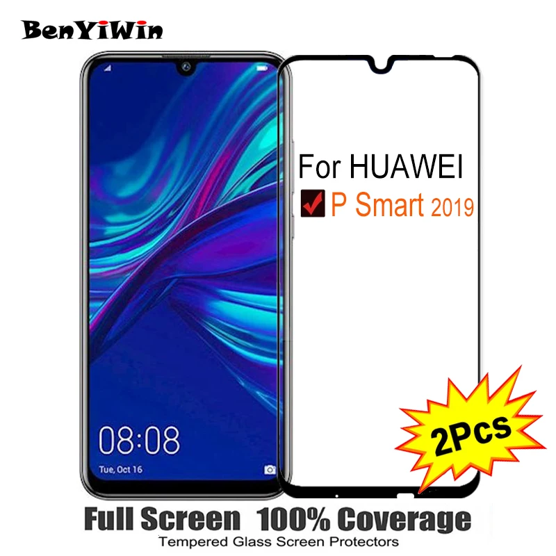 2 шт. Защитное стекло для Huawei P Smart 2019 6 21 дюйма 9H|Защитные стёкла и плёнки| |