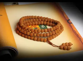 

Natural small Vajra Bodhi sub hand 108 string beads men sweater chain bracelet