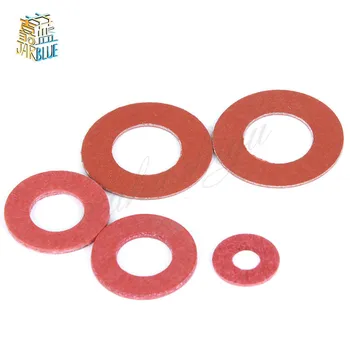 

200Pcs M2 M2.5 M3 M3.5 Steel Flat Pad Insulation Washers Red Paper Meson Gasket Spacer Insulating Spacers