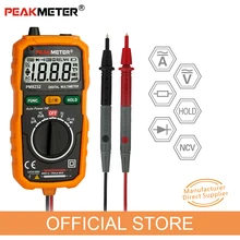 Официальный PEAKMETER, новинка, Лидер продаж, Бесконтактный Мини цифровой мультиметр, DC AC напряжение, ток, тестер PM8232 амперметр, мульти тестер