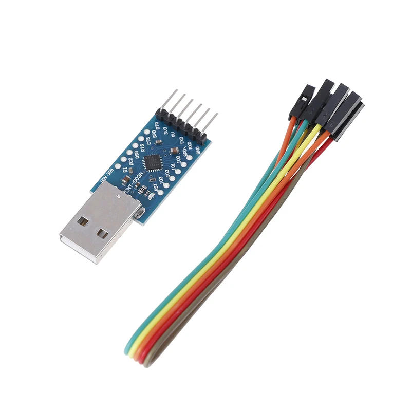 Hot NEW USB 2.0 to TTL UART 6PIN Module Serial Converter CP2104 STC PRGMR Replace CP2102 With Dupont Cables