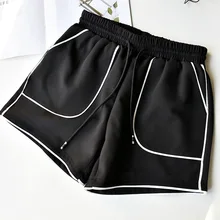 Летние спортивные шорты женские Лоскутные спортивной одежды женский женщина Спорт Фитнес Йога шорты для дамы трусы для бега M-XL