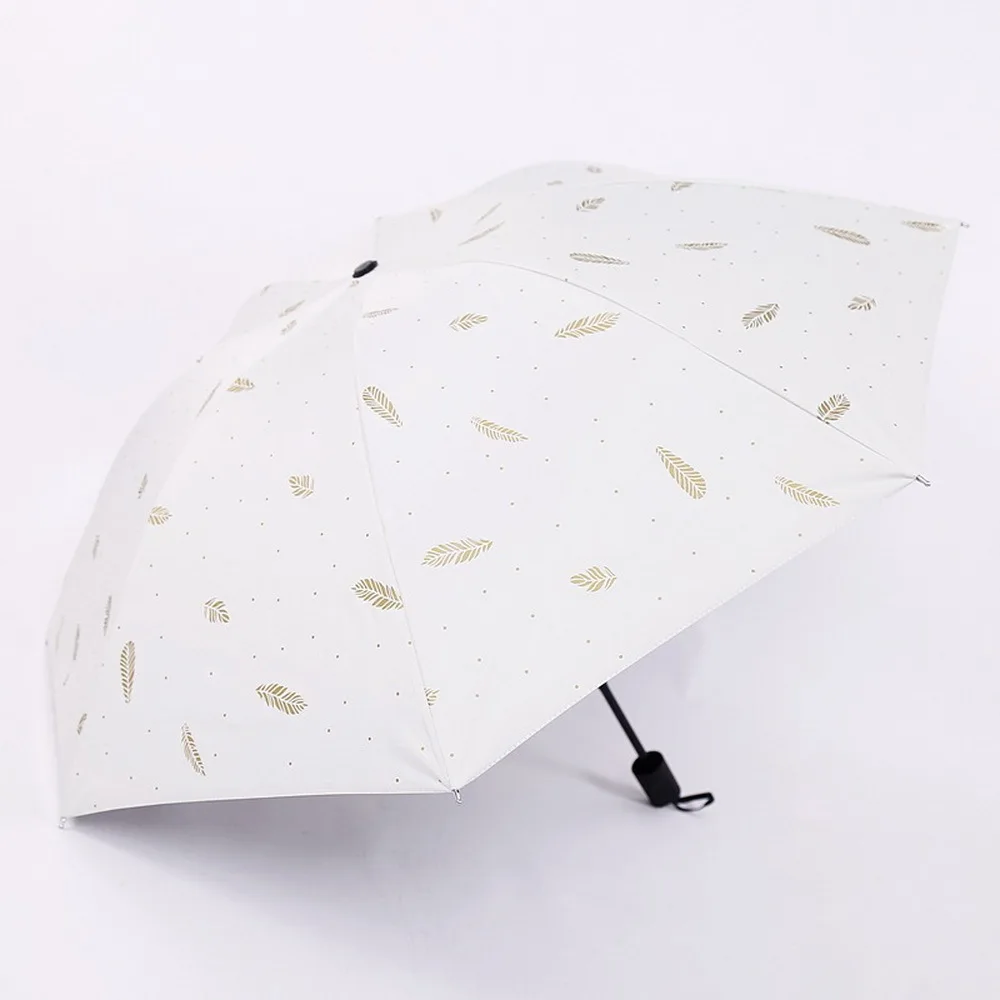 NEW HOTSunshade Sunscreen Defence Ultraviolet Rays Light Black Rubber Woman Fold Sunny Umbrella JJ-YS61free shipping | Дом и сад