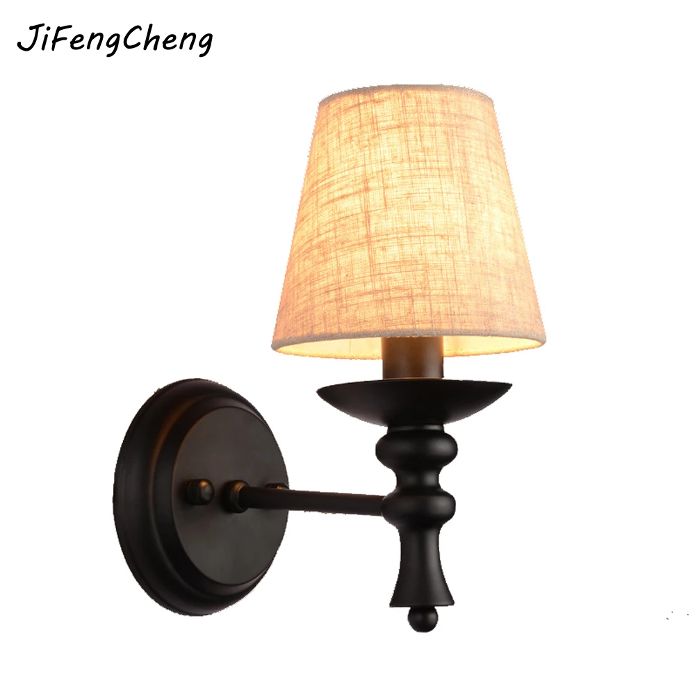 

European Style Modern Wall Lamp American Country Bedroom Bedside Wall Light Simple Living Room Aisle Lamp Single Head Sconce