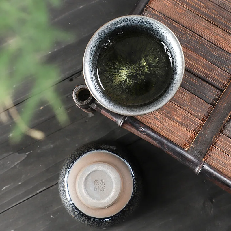 

1pc Ceramic Teacup Chinese Style Pottery Tea Mug Dinnerwear for Home Use FPing