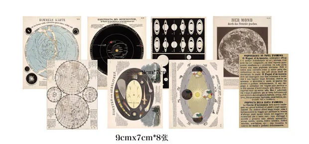 Старый плакат карта планеты наклейка s Junk Journal планировщик стикер s скрапбукинг старинные карты декоративные наклейки DIY ремесло фотоальбомы