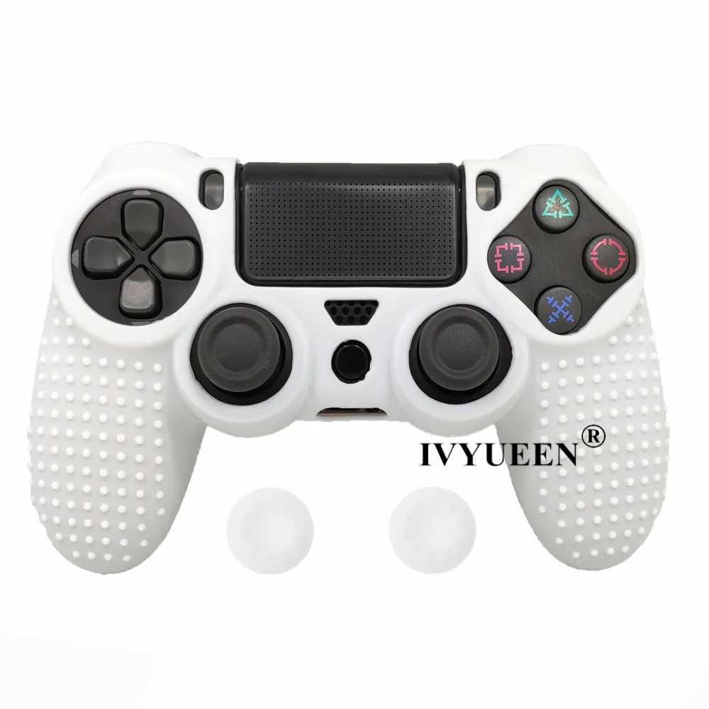 IVYUEEN для sony playstation 4 Dualshock 4 PS4 Pro Slim контроллер силиконовый чехол защитная кожа и аналоговые ручки