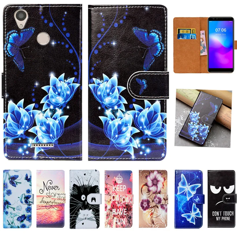 

For DEXP GL355 Case High Quality 5.5" Pu Leather Print Flip Wallet Case For DEXP GL355 Cover Book Case Cover Bags