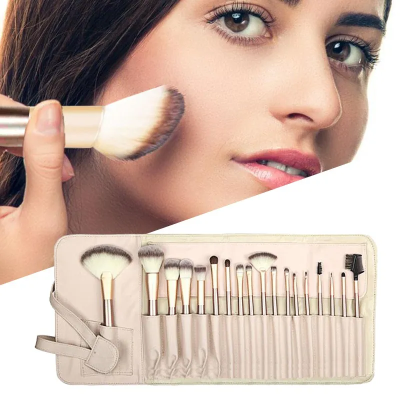

Professional 12/18/24pcs Makeup Brushes Cosmetic Tool Set with Bag