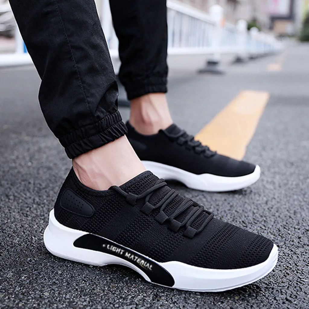 

Men Casual shoes sneakers Men's Solid Color lace up Versatile Casual Shoes Low To Help Breathable mesh Sneakers Shoes