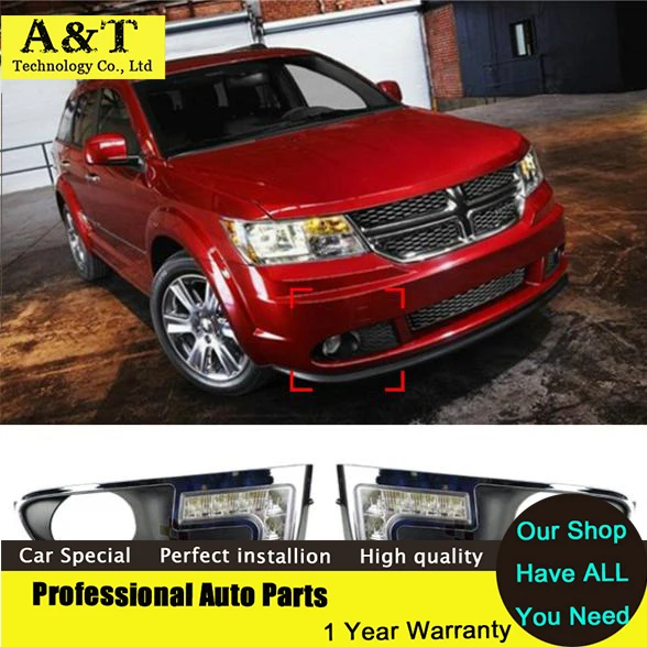 

A&T Car Styling LED DRL For Dodge Journey led Daytime running lights 2009 2010 2011 2012 fog lights 100% FIT