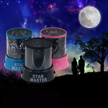 

Colorful LED Night Light Projector Starry Sky Star Moon Children Kids Baby Sleep Romantic LED Projection Lamp Room Decor