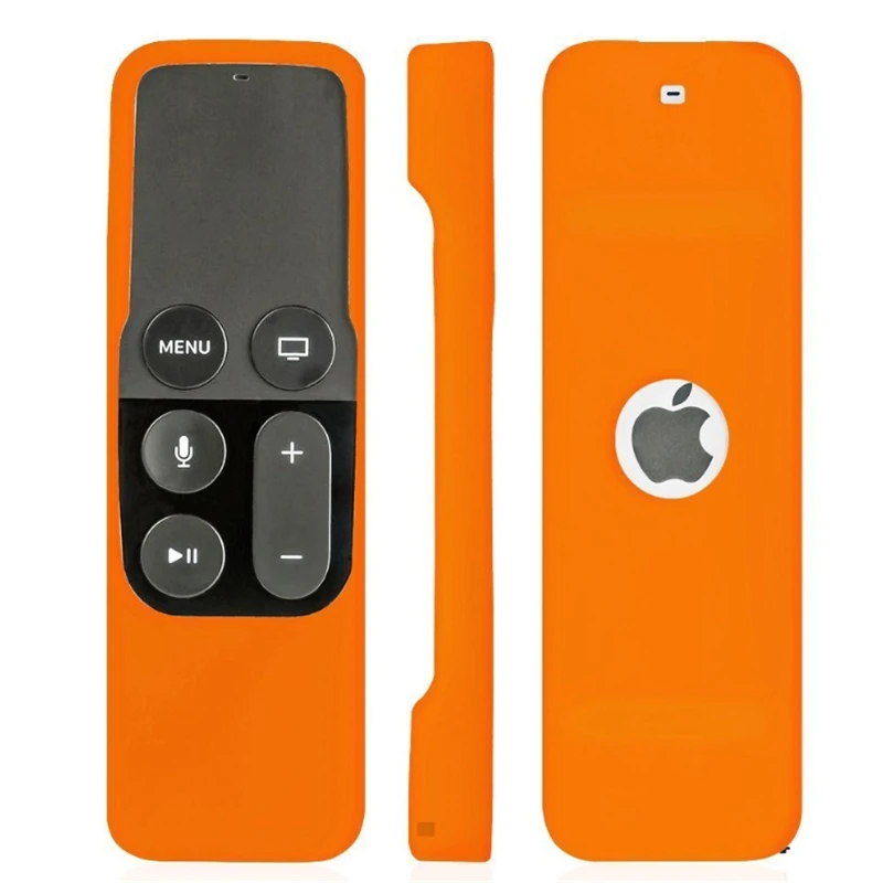Оранжевый Чехол для пульта дистанционного управления для Apple tv 4K 4th Gen, чехол для пульта дистанционного управления 4Gen, силиконовый мягкий защитный чехол из кожи чехол - Цвет: Оранжевый