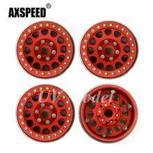 4PCS RC Crawler Alloy Wheel Rim Hub 1.9 Inch Beadlock for 1:10 RC Car Axial SCX10 TAMIYA RC4WD D90 RC 1:10 Car Metal Wheel Hub