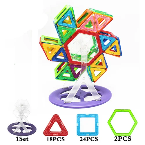 45-164 шт. большой размер Магнитный конструктор Набор для строительства модель и магнит игрушка треугольник квадратный конструктор пластиковый подарок для мальчиков и девочек - Цвет: Армейский зеленый