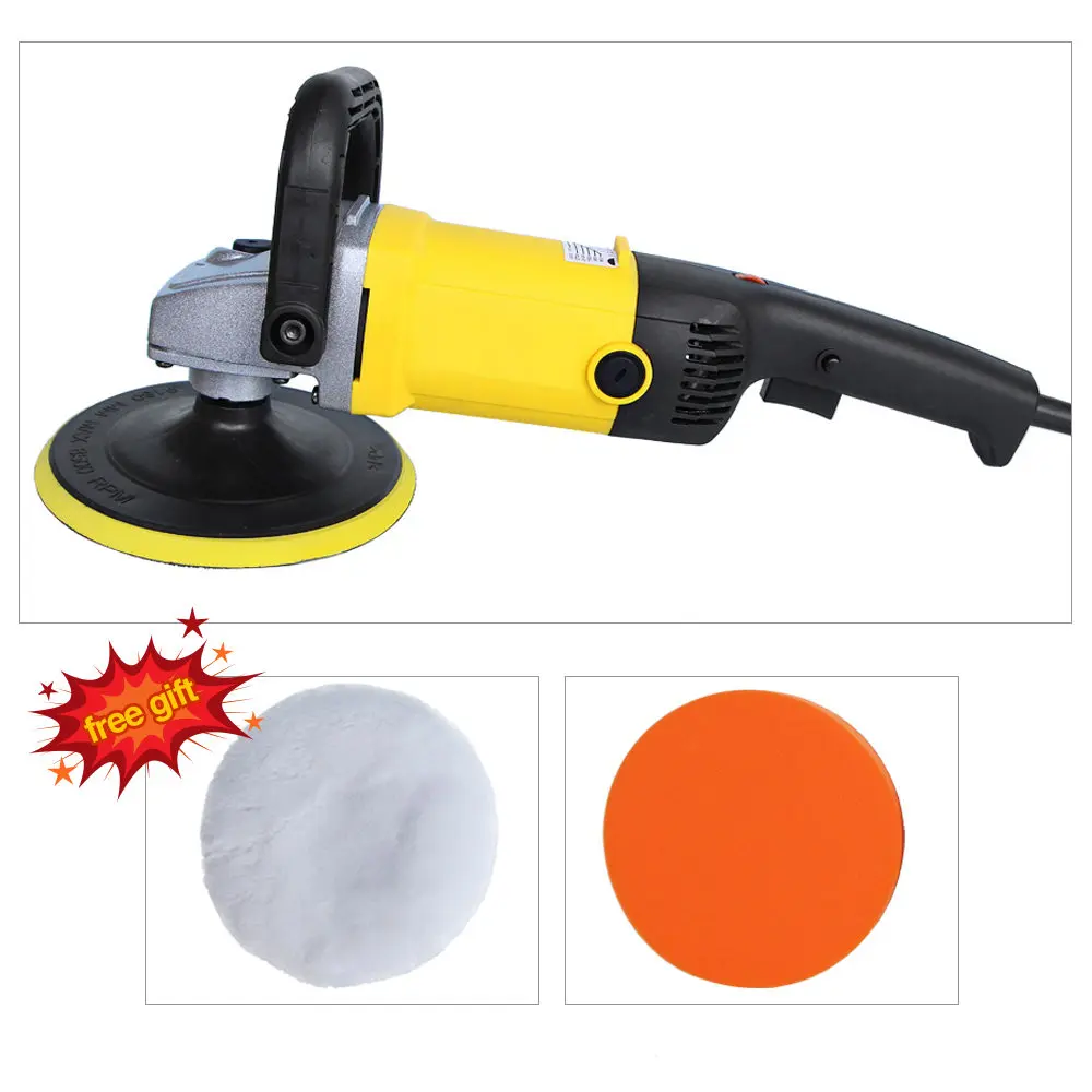

220V High Speed Car Polisher 6 Variable Speed 1200W High Power Car-polisher For Car Paint Care Polishing Waxing Free Pad Bonnet