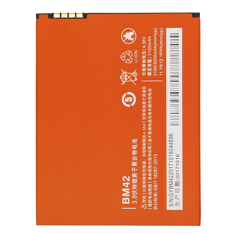 BM42 Mobile Phone Battery For Xiaomi Redmi note Hongmi Note Red Rice NOTE 1 note1 | Мобильные телефоны и аксессуары