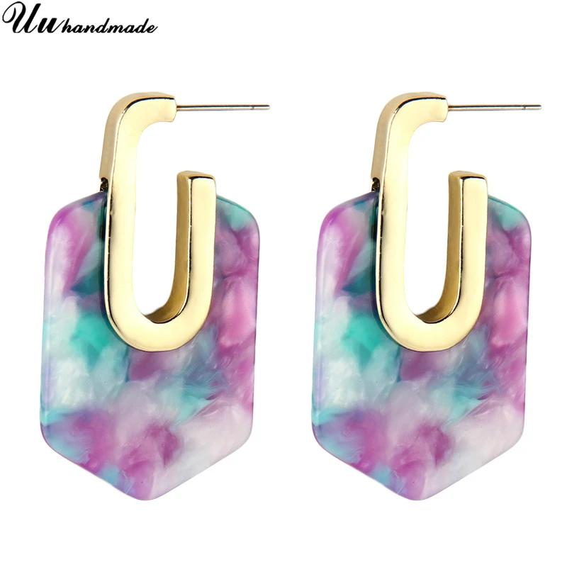 Fashion jewelry Acrylic earrings wholesale customized MOQ 120 pairs