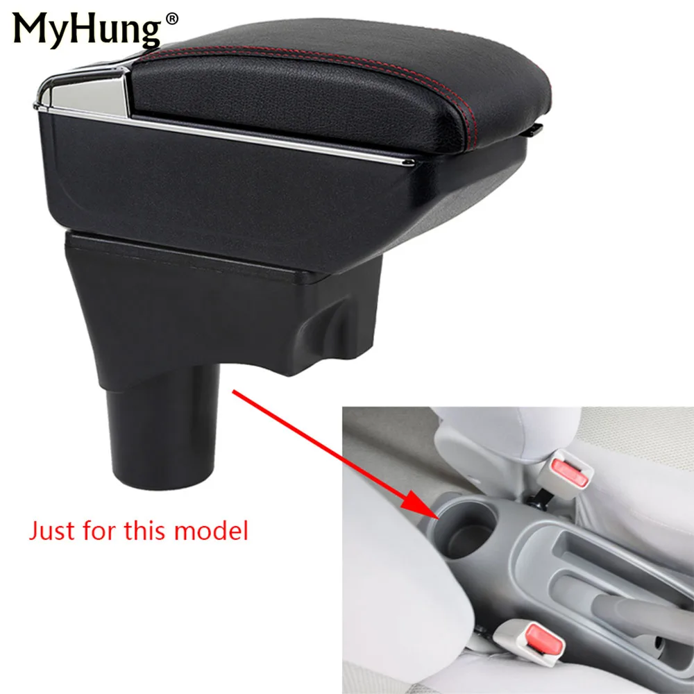 

For Nissan Sunny Versa 2011-16 Armrest box Central Console Arm Store With Rise and Down Function content box cup holder ashtray