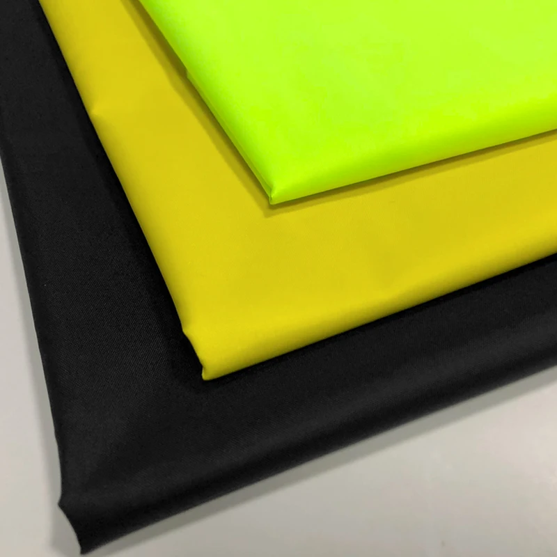1 м* 1,5 м нейлоновая тафта 210 т Водонепроницаемая белая искусственная кожа флуоресцентный зеленый цвет ткань для уличной одежды