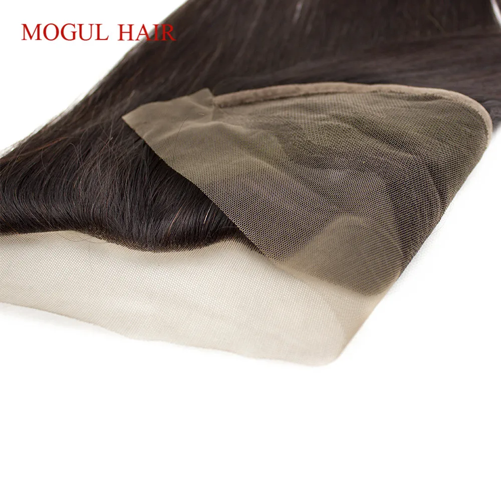 Mogul волосы 4x13 от уха до уха фронтальные индийские прямые волосы Remy человеческие волосы натуральный цвет темно-коричневый 1B 27 Омбре мед блонд