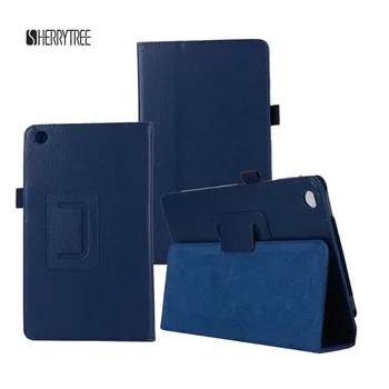 

100PCS/Lot For Huawei Mediapad M3 Lite 8 Folding Litchi Stand PU Cover Case W/Pen Slot By DHL Fedex