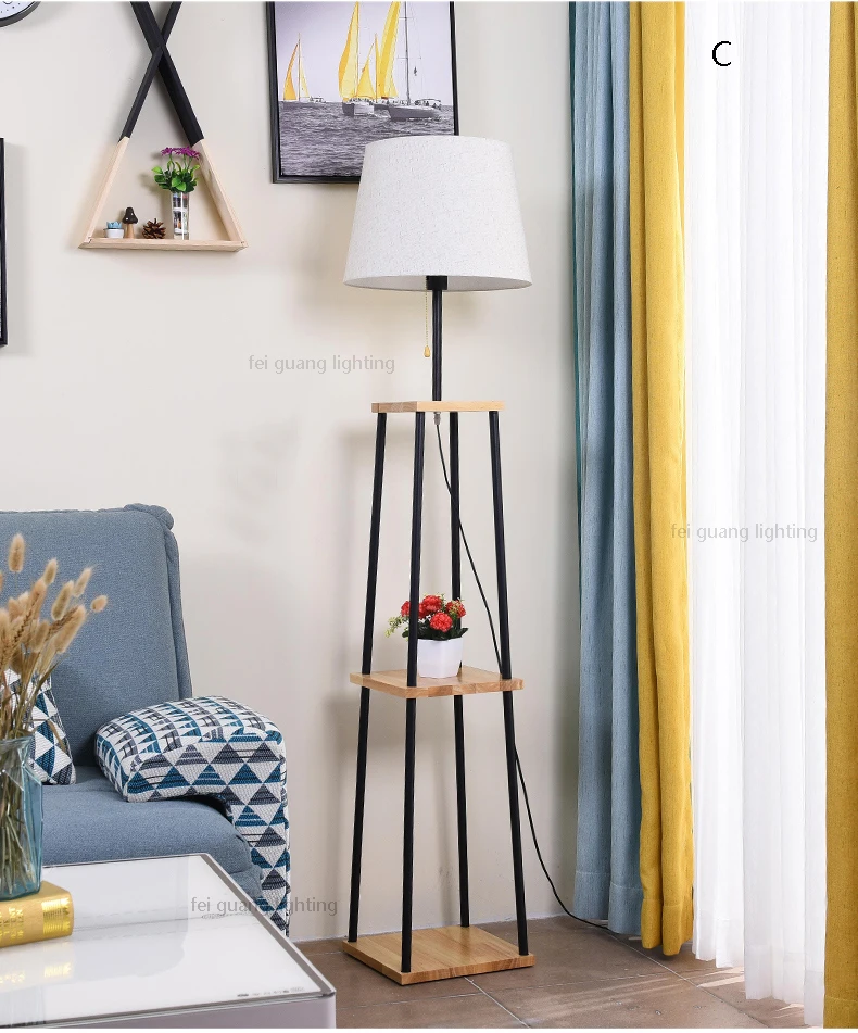 Сплошной деревянный пол лампы современный минималистский гостиная свет спальня ночники 160 см высота настольная лампа для гостиная