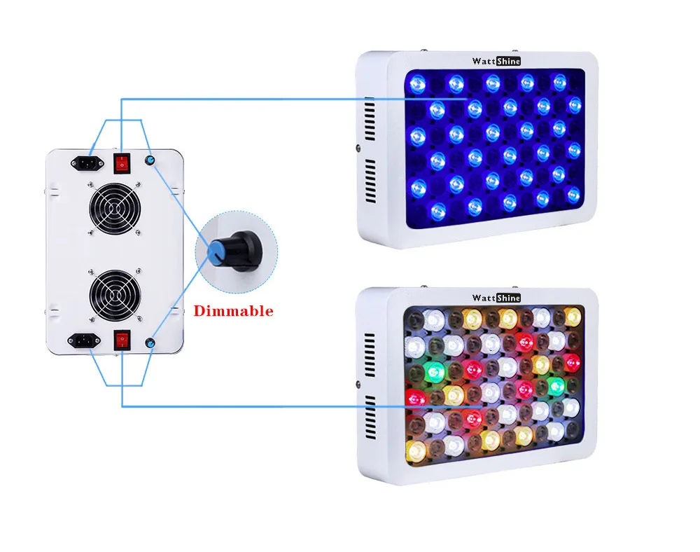 Aquarium plants Panel led Fish tank Dimmable lamp Marine lights Dimmer lighting Adjustable Led light for aquarium Ponds Garden (37)