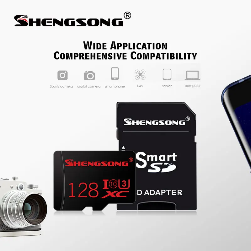 Дешевый Новые Micro SD Card 8 GB 16 GB 32 ГБ, 64 ГБ и 128 ГБ карты памяти класс скорости 10 U1 A1 флэш карта памяти Micro SD SDXC SDHC с адаптером