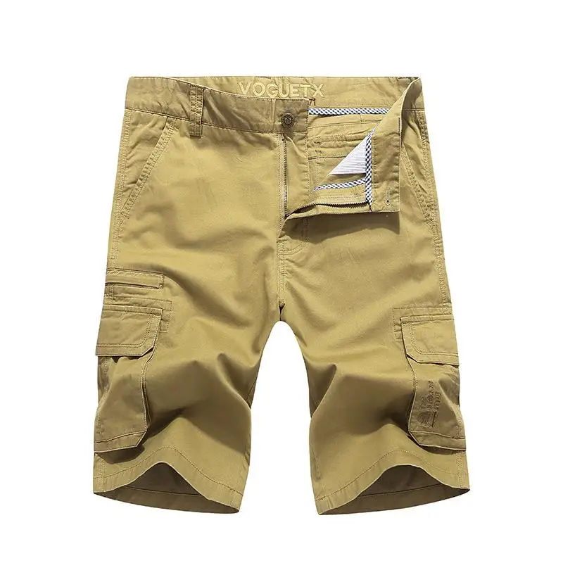 Новые летние мужские повседневные мульти карманные шорты большого размера