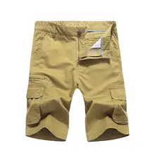 Новые летние мужские повседневные мульти карманные шорты большого размера