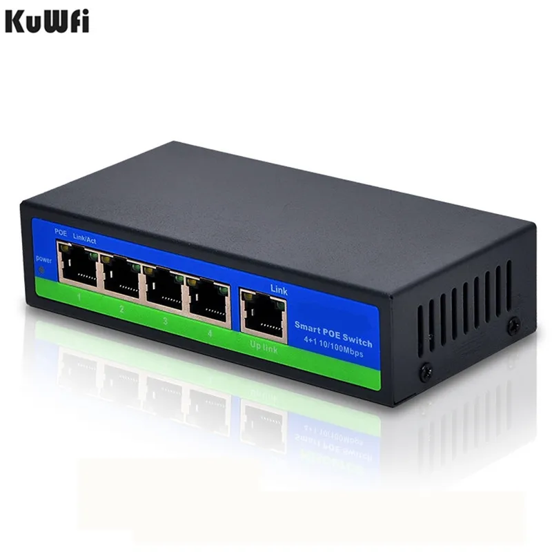 

4+2 10/100mbps Ethernet POE Switch IEEE802.3AF/AT 15.4W/30W Distance 250m Switch Capability 1.6Gbps End-span 78W Internal Supply