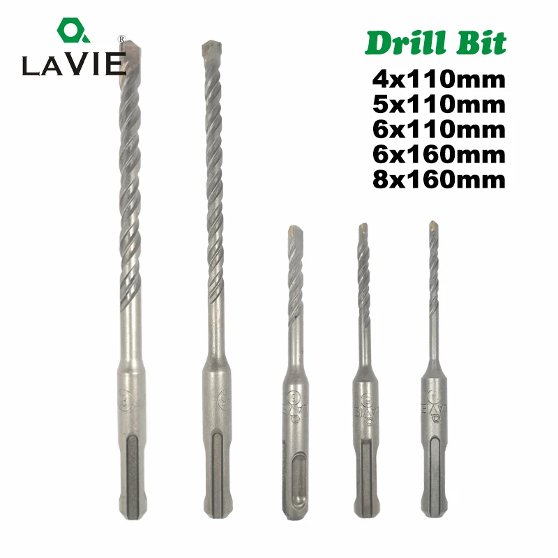 260 X 6 mm SDS Rotary Hammer Concrete Masonry Drill Bit Round Shank Carbide Tip