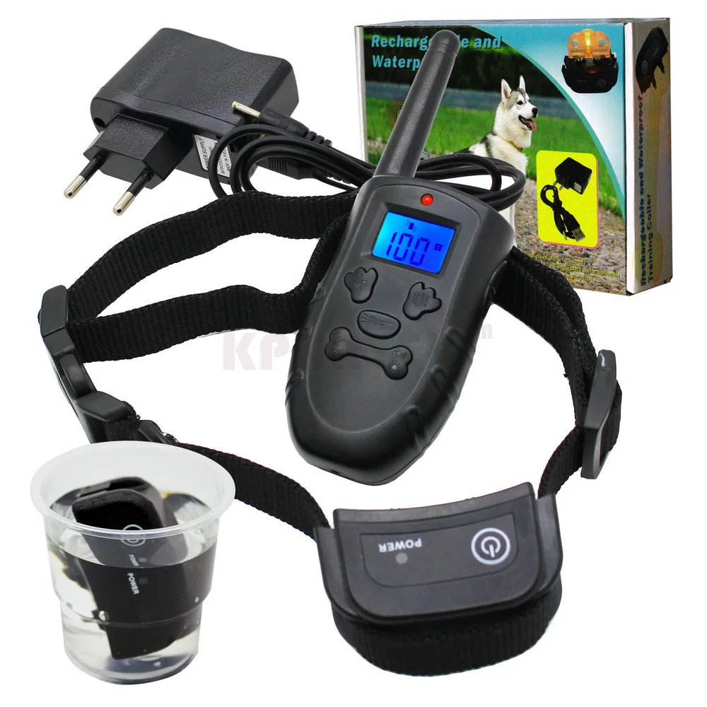 

free shipping 100LV Level 300 meter Electronic Shock Vibra LCD Display Remote Control Pet Dog Training Collar 998D For 1 Dog