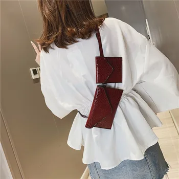 

OCARDIAN Waist Packs Luxury Women Bags Designer Fashion2Pcs Outdoor Hasp Alligator Pattern Messenger Bag Chest Bag M27