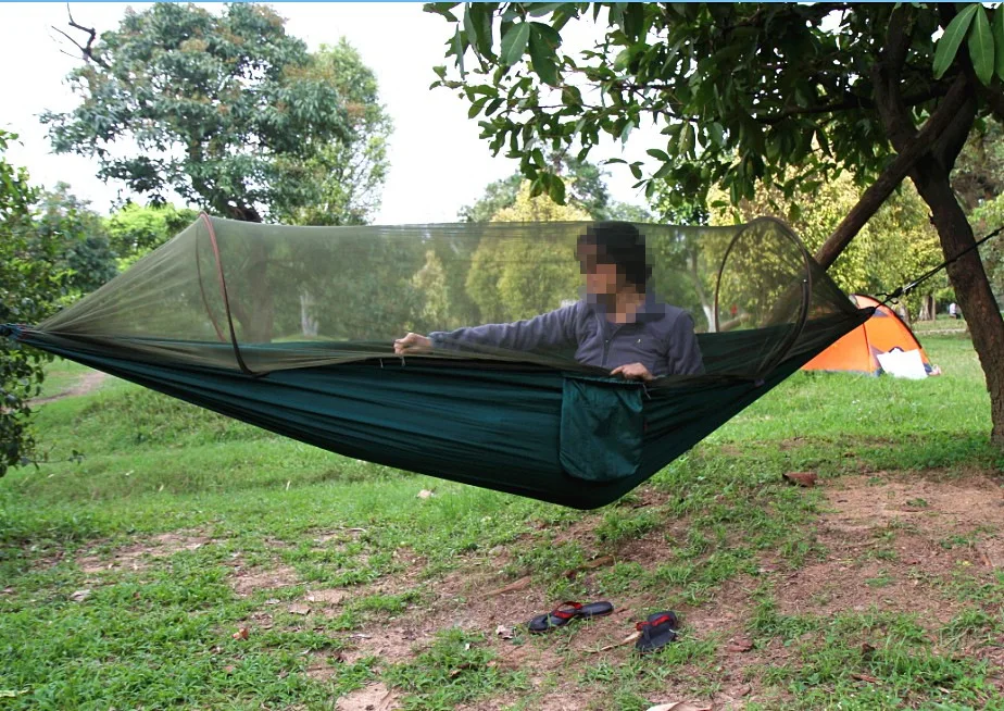 Многофункциональный портативный гамак кемпинг выживший гамак с москитной сеткой спальный мешок форма качели кровать, палатка использования