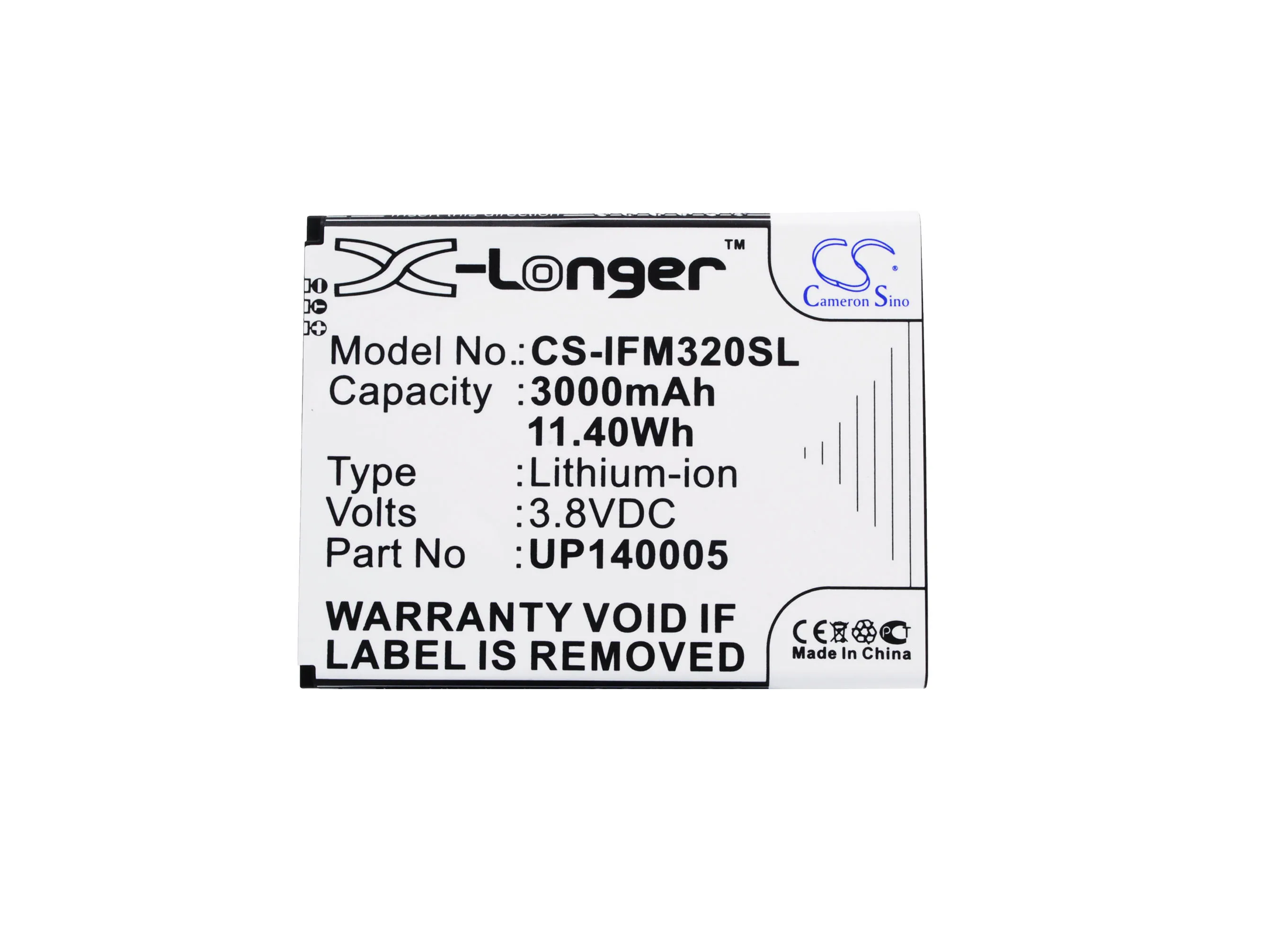 

Cameron Sino 3000mAh Battery BAT-07, BPD7000001B-001, UP140005 for Infocus M320, M320m, M320u