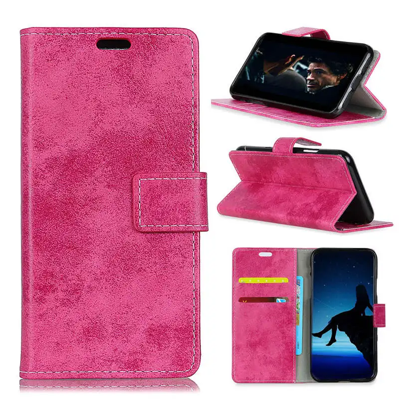 

For Samsung A30 A40 A50 A70 Retro Matte PU Leather Flip Cover Magnetic Snap Wallet Card Money Slot case for Samsung Galaxy A20