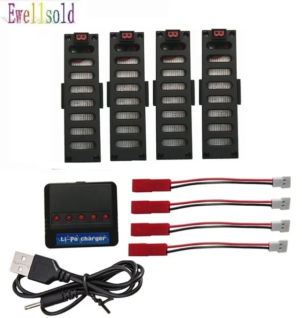 Ewellselling Оригинальная батарея JY018 e52 3 7 в 600 мАч обновленная Lipo 5ni1 usb для Квадрокоптер