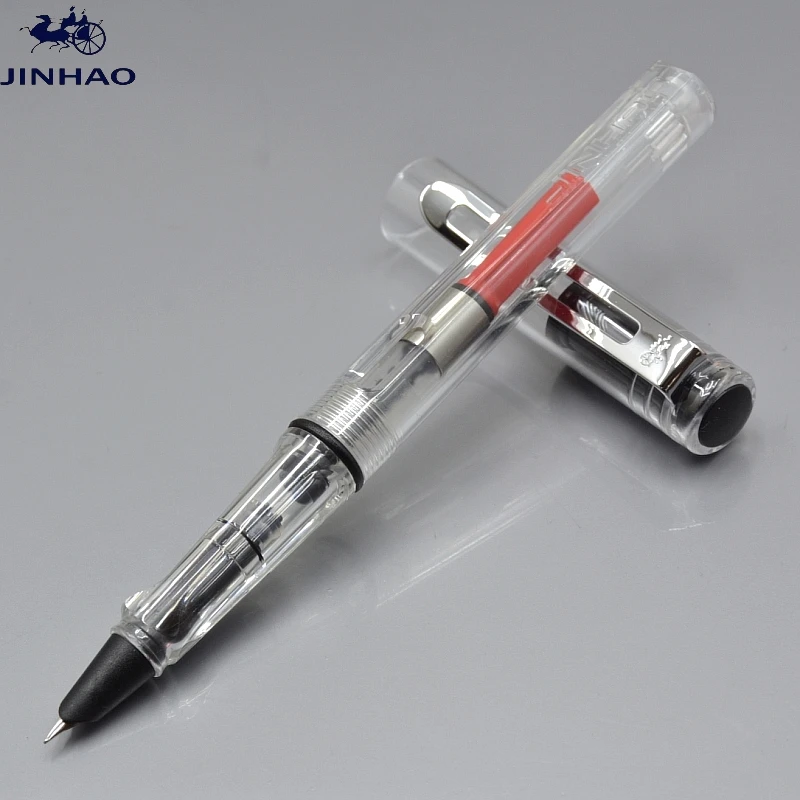 

JINHAO 599 hot sell 7 Colors Fountain Pen With Silver Clip Office stationery luxury EF nib Writing ink Pens for Christma gift A5
