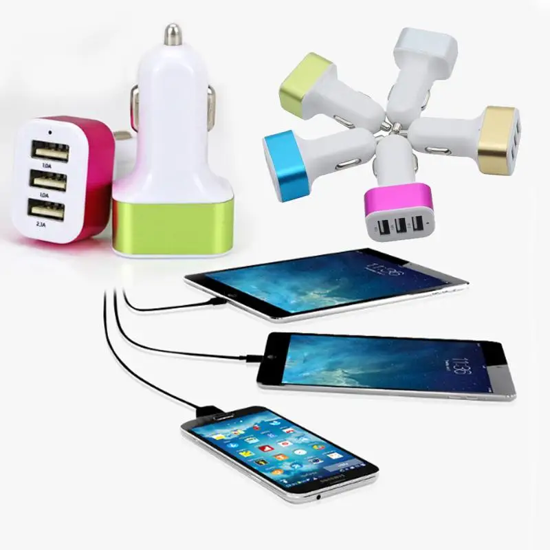3USB-DC-12-24V-2-1A-Port-Car-Auto-Portable-Plastic-Shell-For-Mobile-Cell-Phone