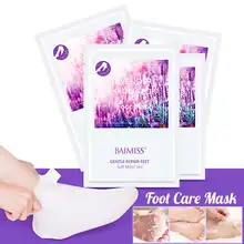 1 пара Лавандовая увлажняющая маска для ног пилинг для ног удаление омертвевшей кожи Отшелушивающий многофункциональный уход двойная слоистая пленка одежда