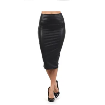 

PU Leather Skirt 2020 new arrival hot sale fashion pack hip black color tight sexy women skirt 9032
