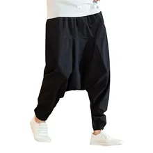 5XL pantalones hombre мужские повседневные Модные шаровары свободные хип-хоп стильные хлопковые и льняные длинные штаны calca masculina